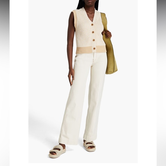 NWT $295 REDONE 70’s Ultra High Rise Wide Leg Birch white denim jeans women 32 - Picture 8 of 8